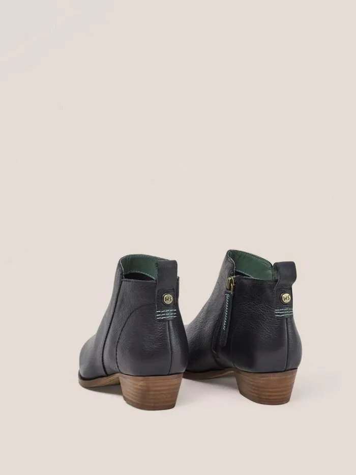 Women BOOTS White Stuff Leather Willow Ankle Boot Pure Black Women BOOTS White Stuff Leather Willow Ankle Boot Pure Black