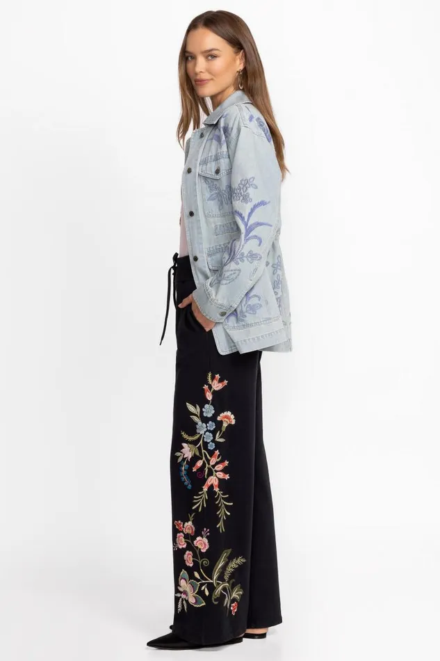 Women Bottoms Johnny Was FRENCH TERRY SEAMED PANT Black Women Bottoms Johnny Was FRENCH TERRY SEAMED PANT Black