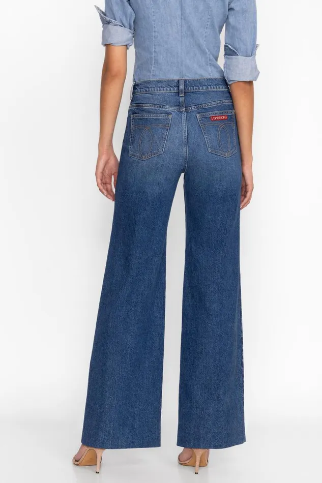 Women Bottoms Johnny Was LUMIERE WIDE LEG JEAN Vintage Blue Women Bottoms Johnny Was LUMIERE WIDE LEG JEAN Vintage Blue