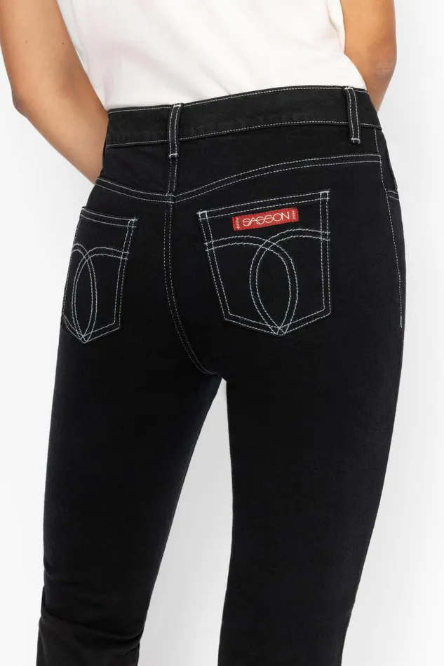 Women Bottoms Johnny Was SANCERE STRAIGHT LEG JEAN True Black Wash Women Bottoms Johnny Was SANCERE STRAIGHT LEG JEAN True Black Wash
