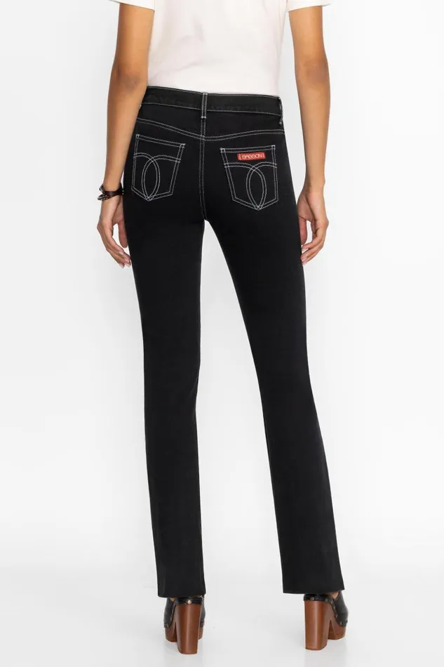 Women Bottoms Johnny Was SANCERE STRAIGHT LEG JEAN True Black Wash Women Bottoms Johnny Was SANCERE STRAIGHT LEG JEAN True Black Wash