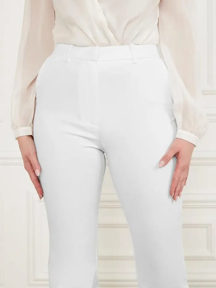 Women Bottoms Marciano Franca Flared Pant Pale Pearl Women Bottoms Marciano Franca Flared Pant Pale Pearl
