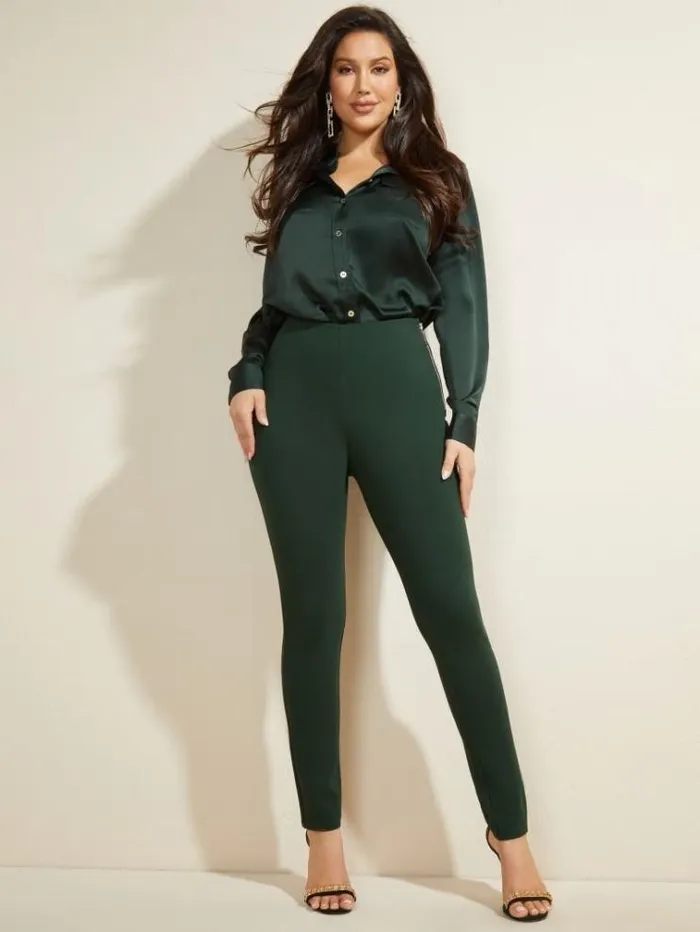 Women Bottoms Marciano Jane Ponte Legging Chenille Green