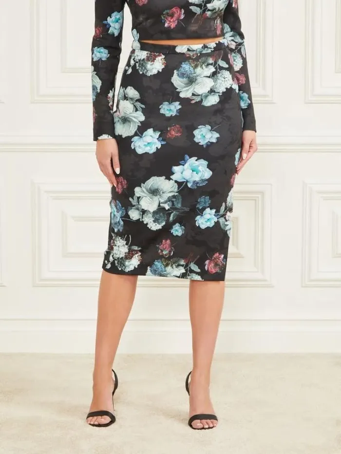 Women Bottoms Marciano Leonara Pencil Skirt Savage Beauty Print