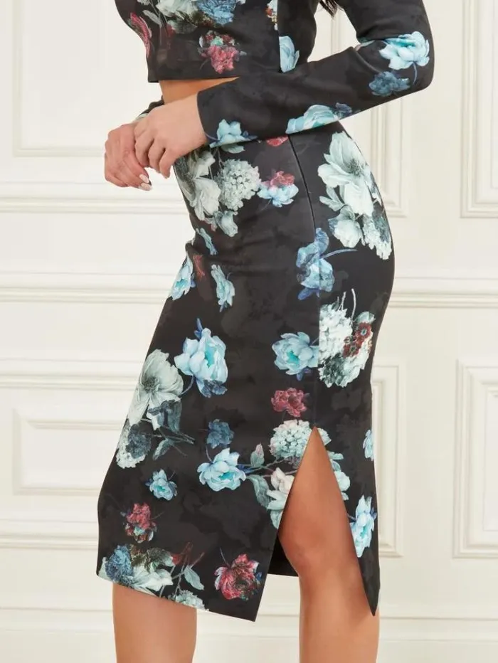 Women Bottoms Marciano Leonara Pencil Skirt Savage Beauty Print Women Bottoms Marciano Leonara Pencil Skirt Savage Beauty Print