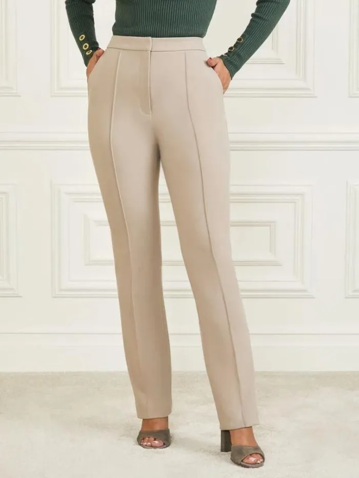 Women Bottoms Marciano Logan Straight Leg Pant Natural Siena