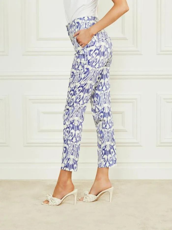 Women Bottoms Marciano Shelly Printed Pant Substance Blue Print