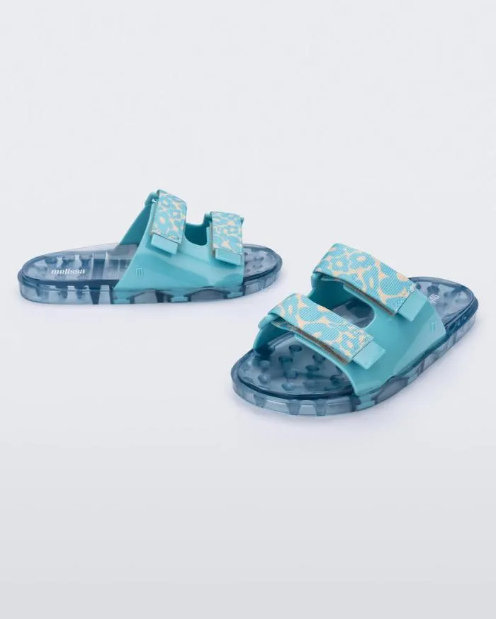Women Brave Wide Sandal Blue Melissa Slides