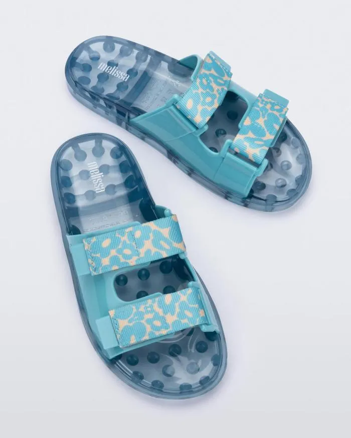 Women Brave Wide Sandal Blue Melissa Slides