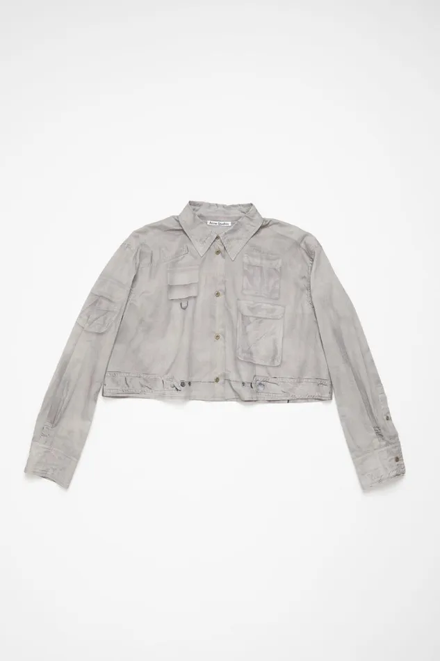 Women Buttonup Shirt Printed Light Brown Acne Studios Shirts and Blouses