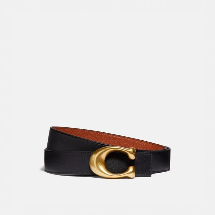 Women C Hardware Reversible Belt 32 Mm Brassblack1941 Saddle Coach Belts