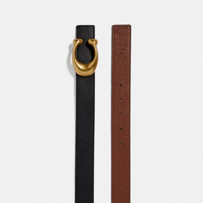 Women C Hardware Reversible Belt 32 Mm Brassblack1941 Saddle Coach Belts