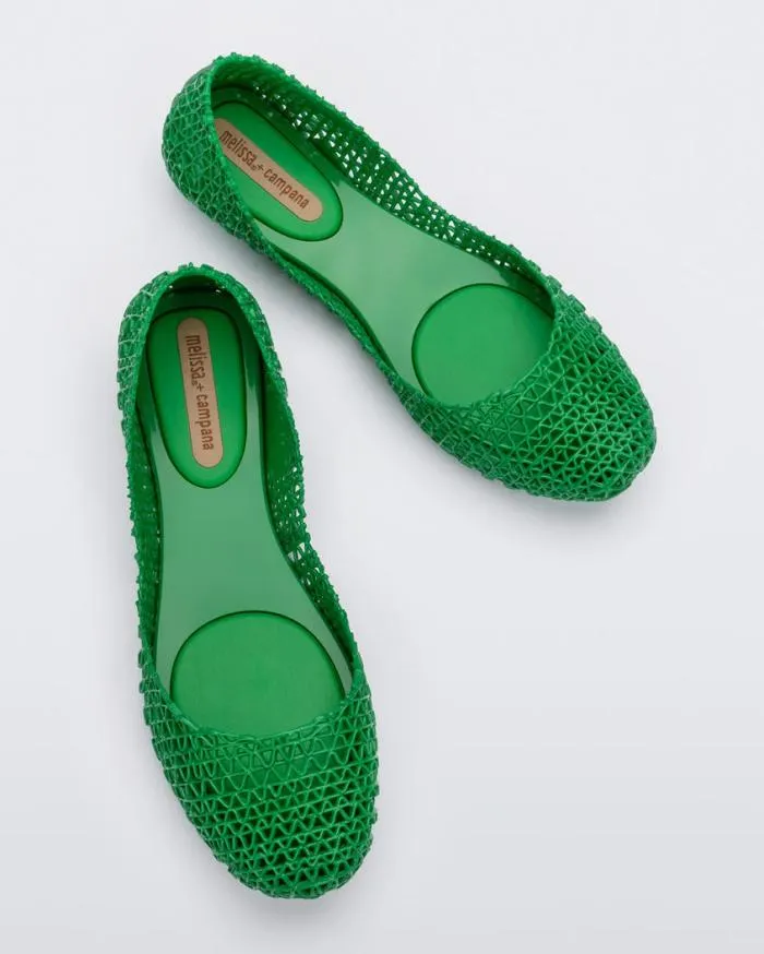 Women Campana Green Melissa Flats