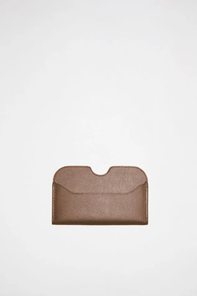 Women Card Holder Camel Brown Acne Studios Small Leather Goods