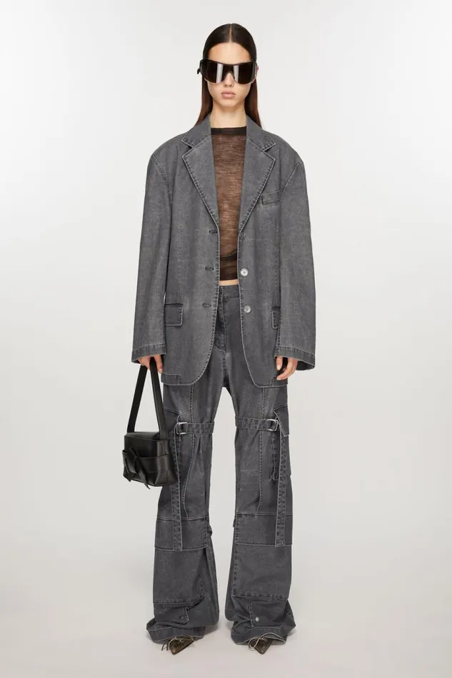 Women Cargo Trousers Black Acne Studios Trousers