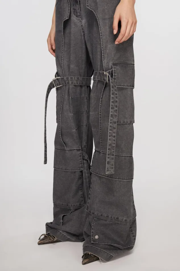 Women Cargo Trousers Black Acne Studios Trousers