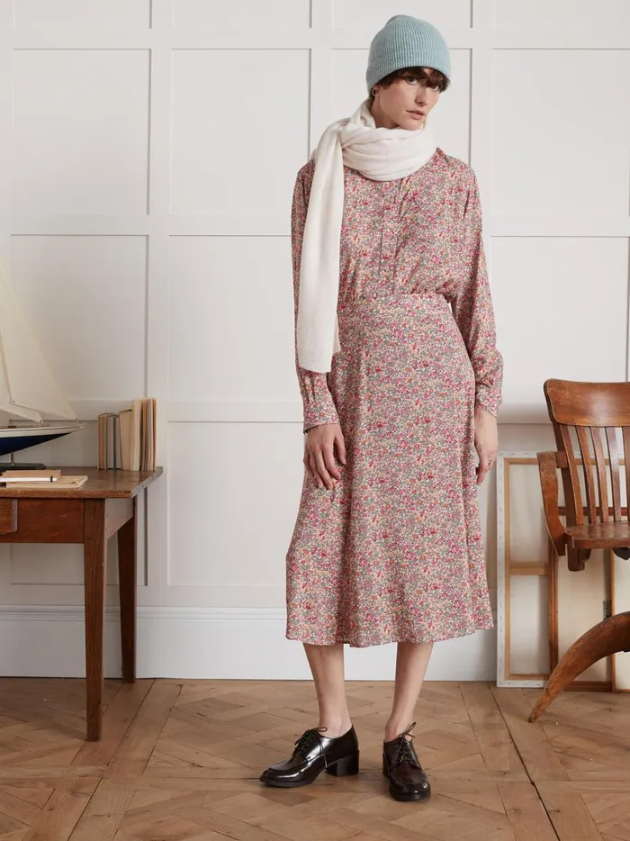 Women Clothing Cyrillus MidLength Babingon Print Skirt Made With Liberty Fabric 8211 The Limited Collection Lib Babington Rose