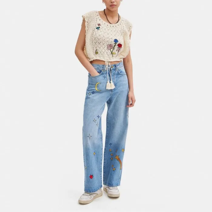 Women Coach X Observed By Us Pointelle Crop Top Ivory Multi Coach Tops