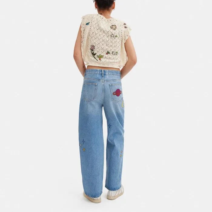 Women Coach X Observed By Us Pointelle Crop Top Ivory Multi Coach Tops