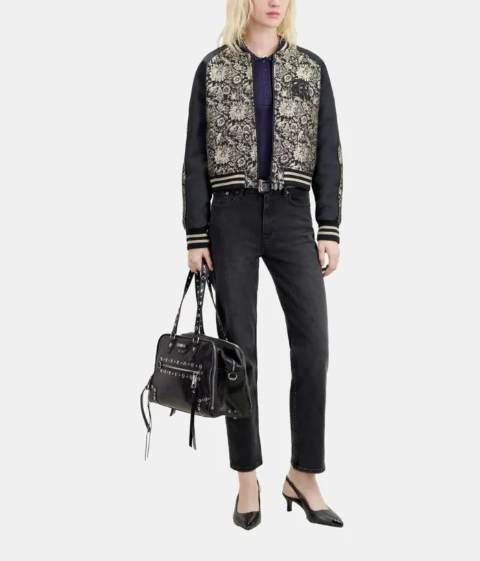 Women Coats and Jackets THE KOOPLES Black Jacket With Metallic Jacquard