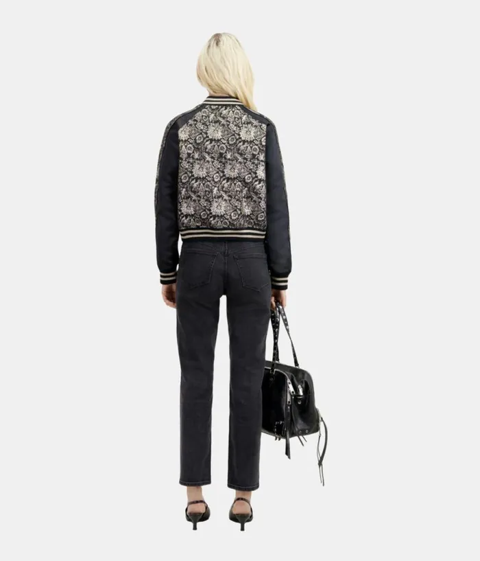 Women Coats and Jackets THE KOOPLES Black Jacket With Metallic Jacquard