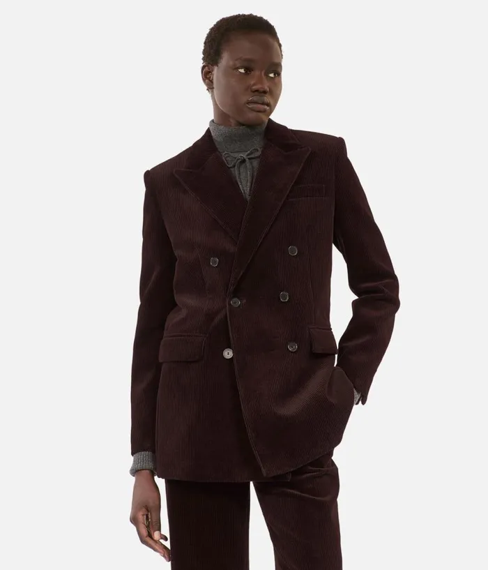 Women Coats and Jackets THE KOOPLES Brown Corduroy Suit Jacket Women Coats and Jackets THE KOOPLES Brown Corduroy Suit Jacket