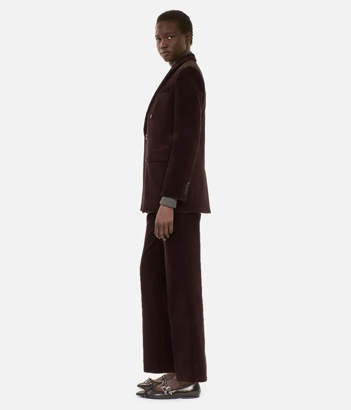Women Coats and Jackets THE KOOPLES Brown Corduroy Suit Jacket Women Coats and Jackets THE KOOPLES Brown Corduroy Suit Jacket
