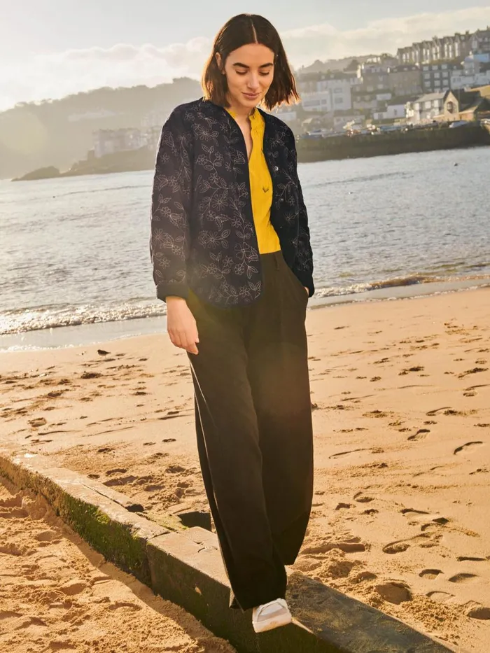 Women COATS and JACKETS White Stuff Alma Floral Emb Jacket Black Multi