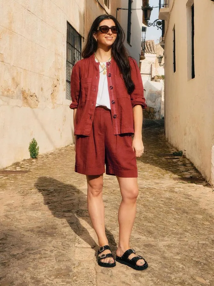 Women COATS and JACKETS White Stuff Delilah Linen Jacket Dk Red Women COATS and JACKETS White Stuff Delilah Linen Jacket Dk Red