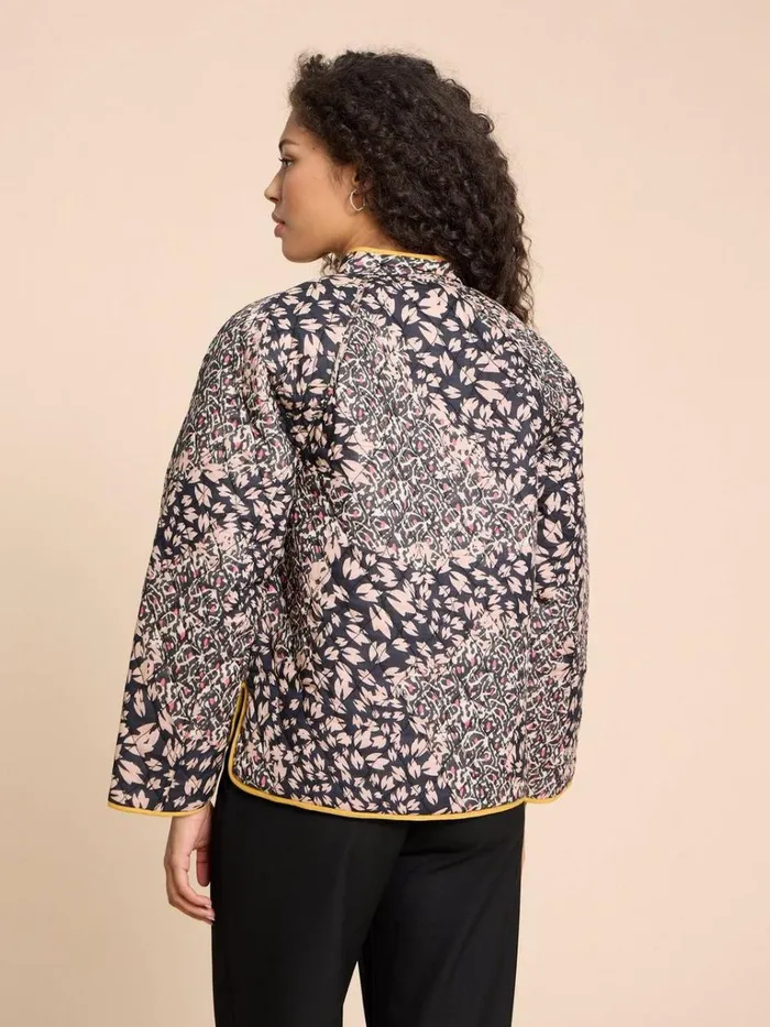 Women COATS and JACKETS White Stuff Natalie Reversible Jacket Black Print Women COATS and JACKETS White Stuff Natalie Reversible Jacket Black Print