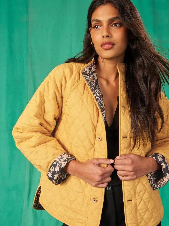 Women COATS and JACKETS White Stuff Natalie Reversible Jacket Black Print Women COATS and JACKETS White Stuff Natalie Reversible Jacket Black Print