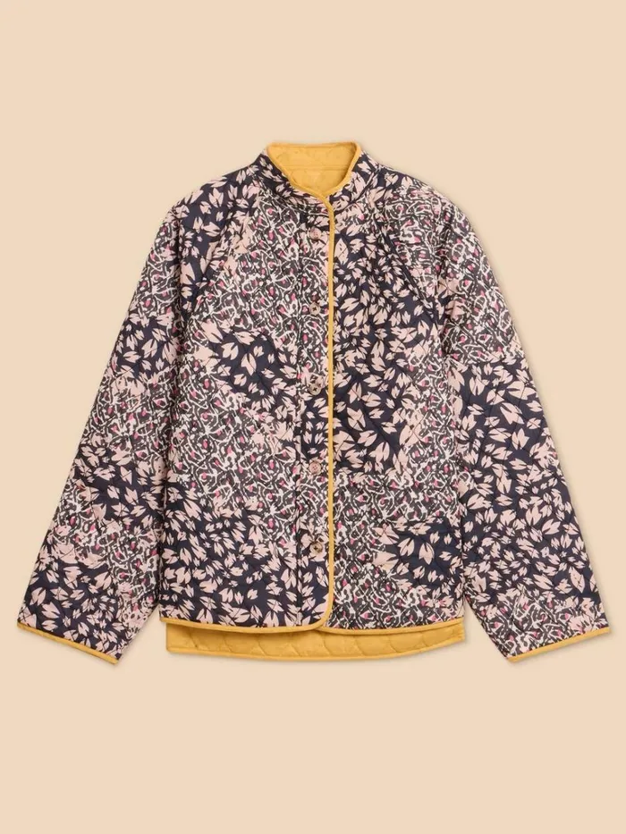 Women COATS and JACKETS White Stuff Natalie Reversible Jacket Black Print Women COATS and JACKETS White Stuff Natalie Reversible Jacket Black Print