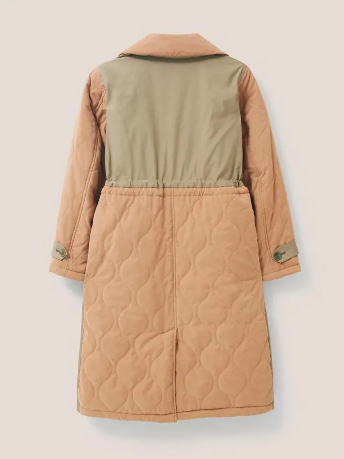 Women COATS and JACKETS White Stuff Peyton Quilted Mac Natural Multi