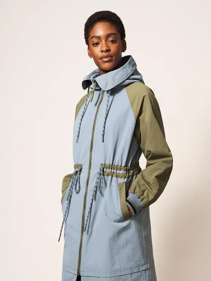 Women COATS and JACKETS White Stuff Quinn Parka Blue Multi