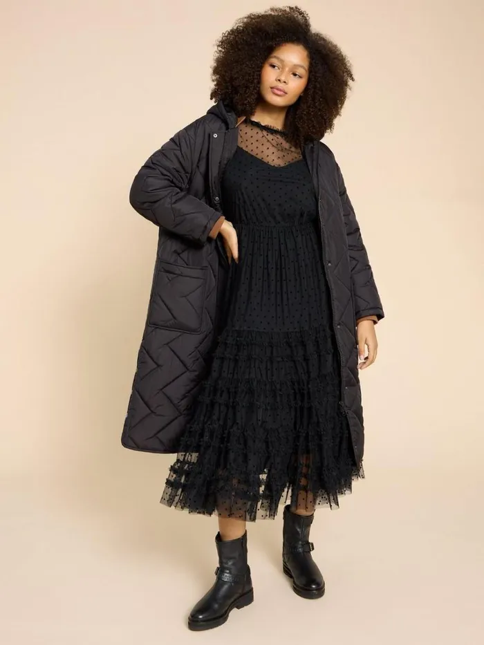 Women COATS and JACKETS White Stuff Sloane Padded Coat Pure Black