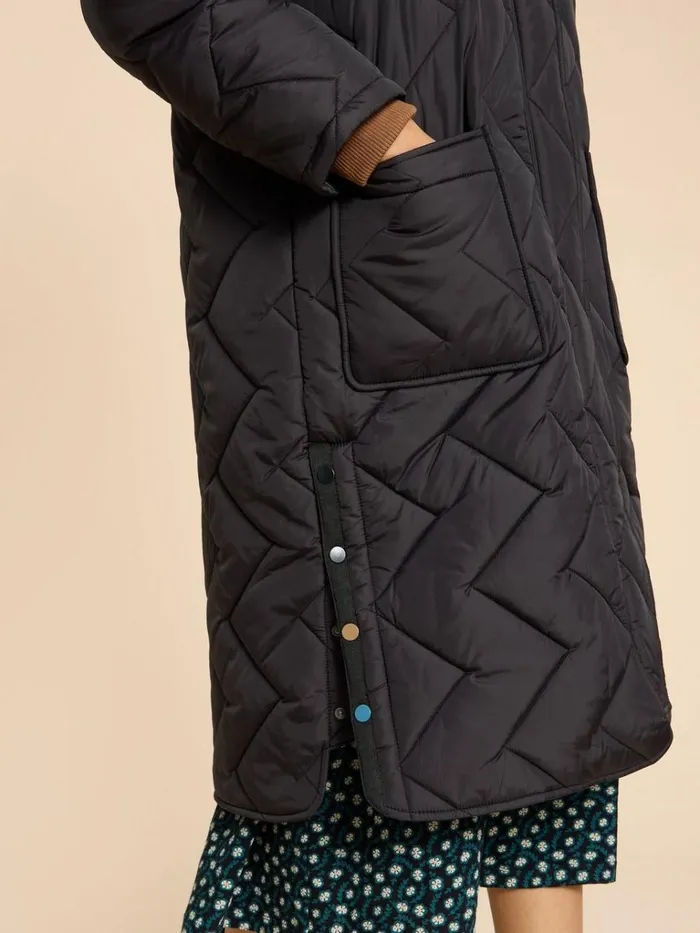Women COATS and JACKETS White Stuff Sloane Padded Coat Pure Black Women COATS and JACKETS White Stuff Sloane Padded Coat Pure Black