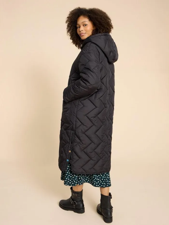 Women COATS and JACKETS White Stuff Sloane Padded Coat Pure Black Women COATS and JACKETS White Stuff Sloane Padded Coat Pure Black