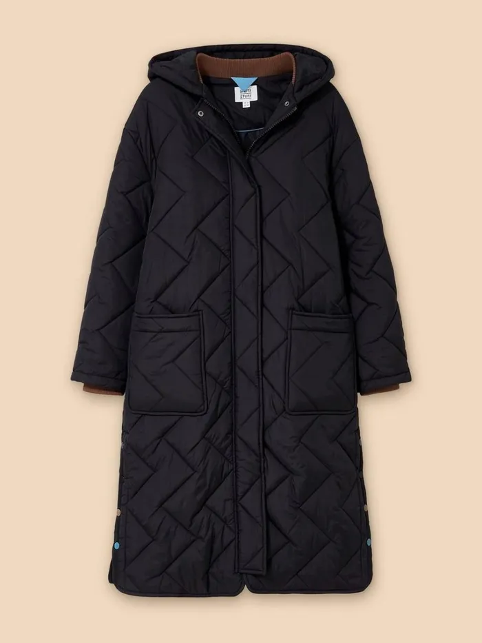 Women COATS and JACKETS White Stuff Sloane Padded Coat Pure Black Women COATS and JACKETS White Stuff Sloane Padded Coat Pure Black