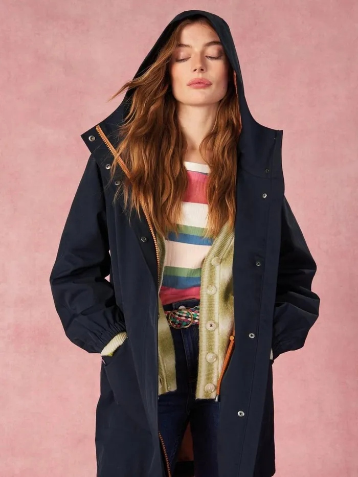 Women COATS and JACKETS White Stuff Zoe Waterproof Coat Dark Navy Women COATS and JACKETS White Stuff Zoe Waterproof Coat Dark Navy