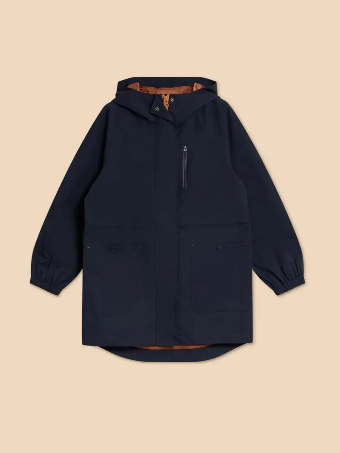 Women COATS and JACKETS White Stuff Zoe Waterproof Coat Dark Navy Women COATS and JACKETS White Stuff Zoe Waterproof Coat Dark Navy