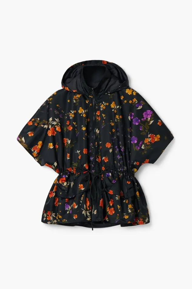 Women Coats And Jackets Desigual Petal Zipper Poncho