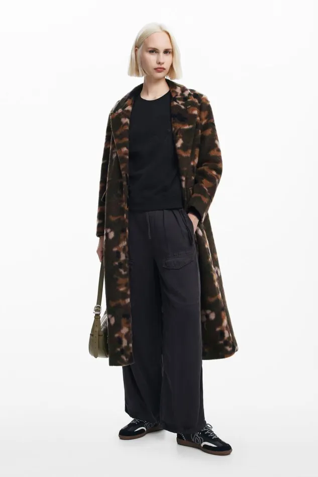 Women Coats And Jackets Desigual Printed Long Coat