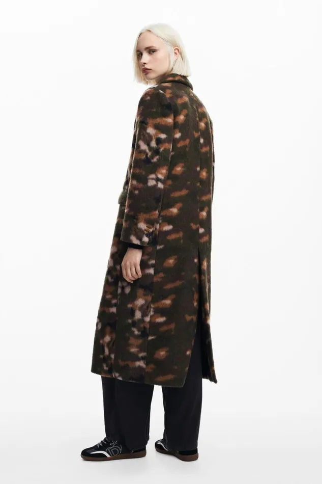 Women Coats And Jackets Desigual Printed Long Coat