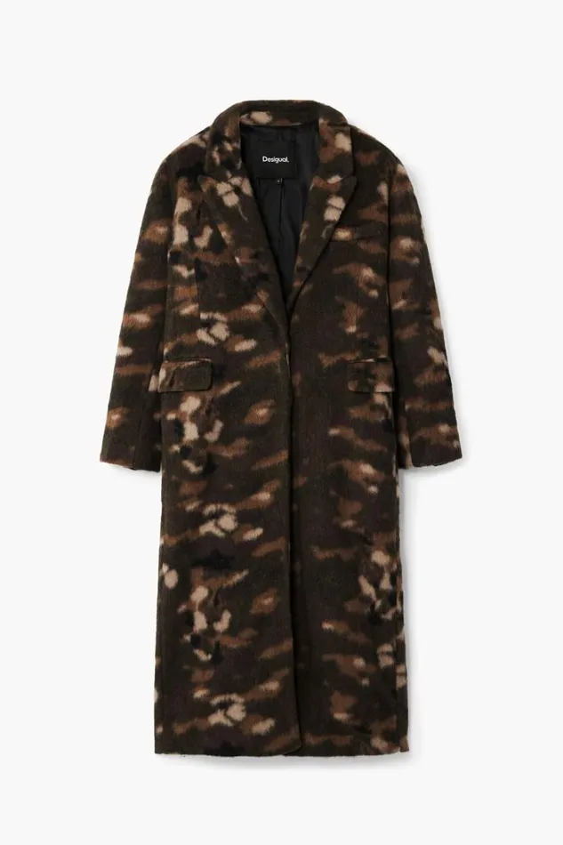 Women Coats And Jackets Desigual Printed Long Coat