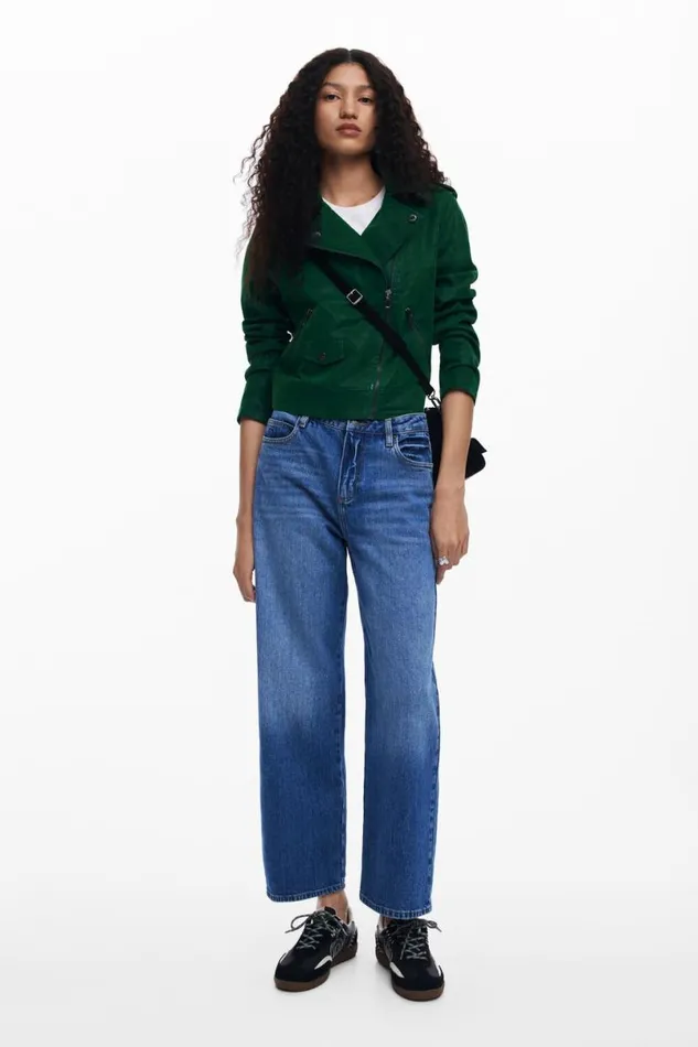 Women Coats And Jackets Desigual Textured Biker Jacket
