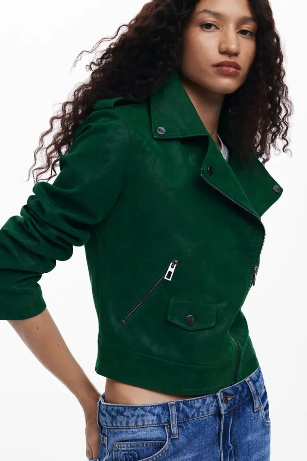Women Coats And Jackets Desigual Textured Biker Jacket