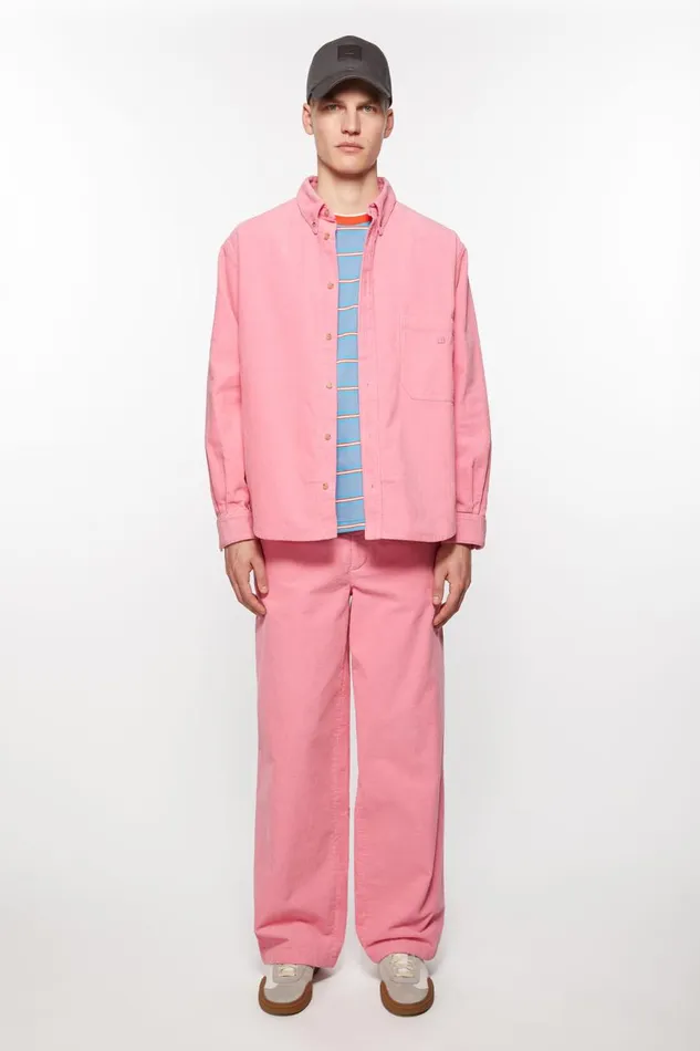 Women Corduroy Overshirt Tango Pink Acne Studios Outerwear