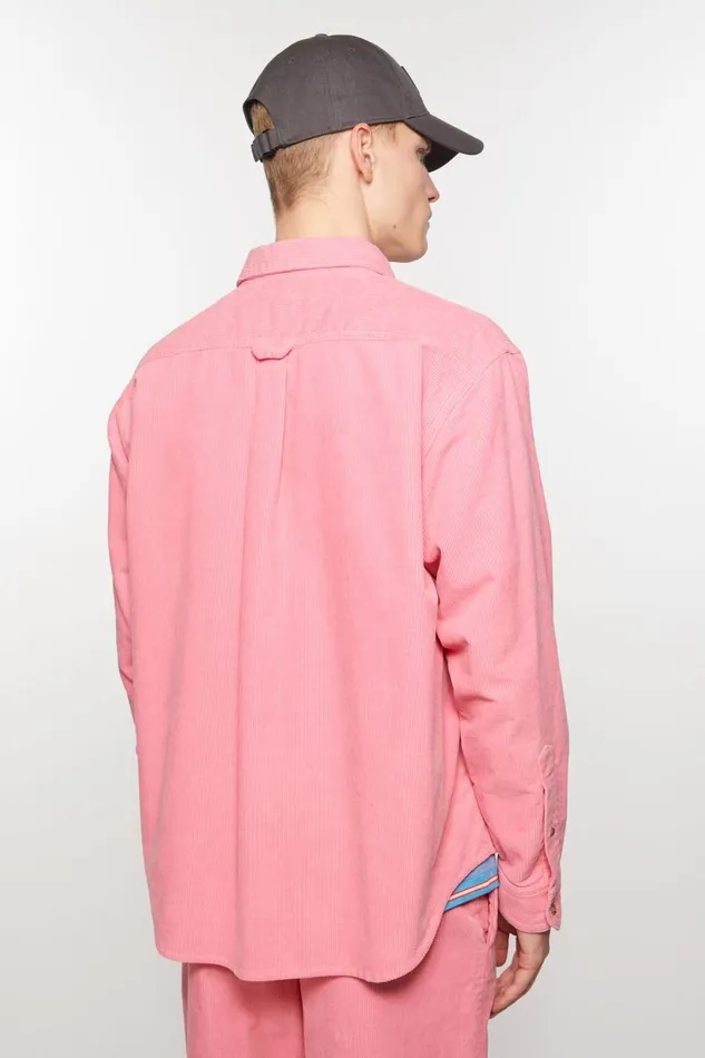 Women Corduroy Overshirt Tango Pink Acne Studios Outerwear