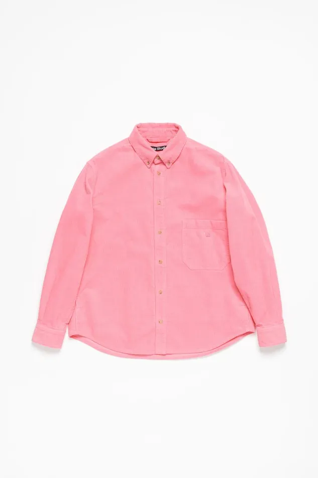 Women Corduroy Overshirt Tango Pink Acne Studios Outerwear