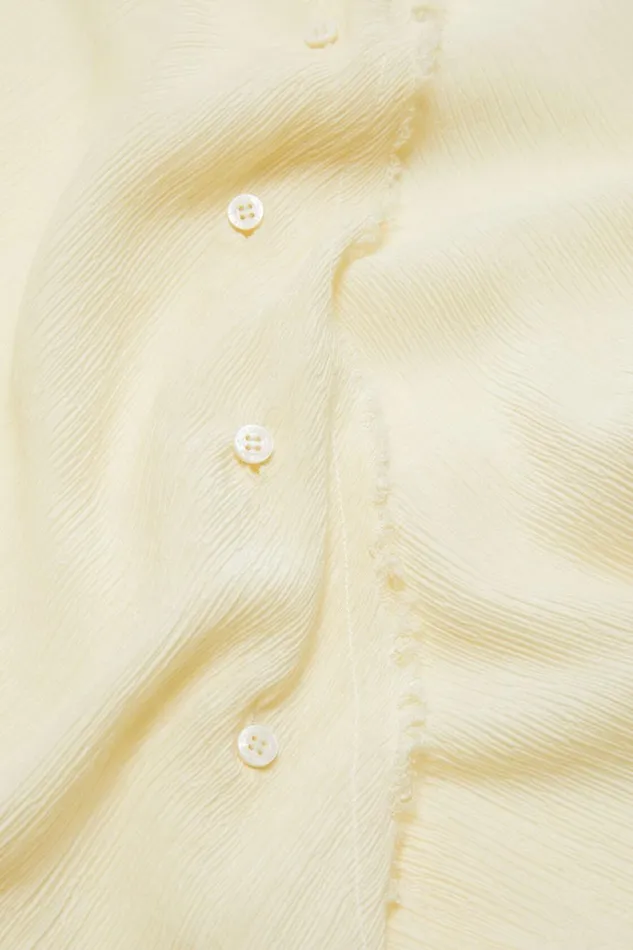 Women Crepe Scarf Blouse Warm White Acne Studios Shirts and Blouses
